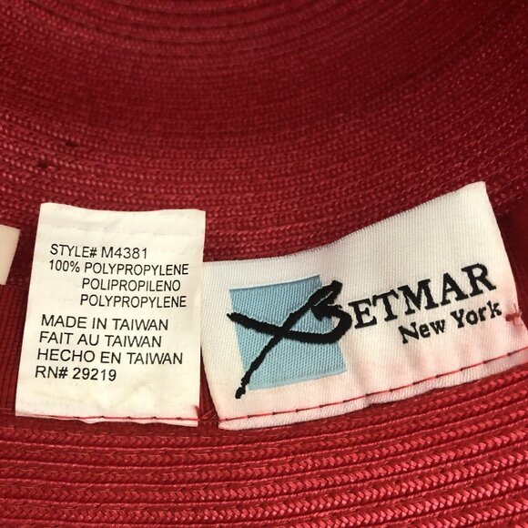Betmar New York Wide Brim Hat Red Purple Flower Statement Summer Church Derby main image 11